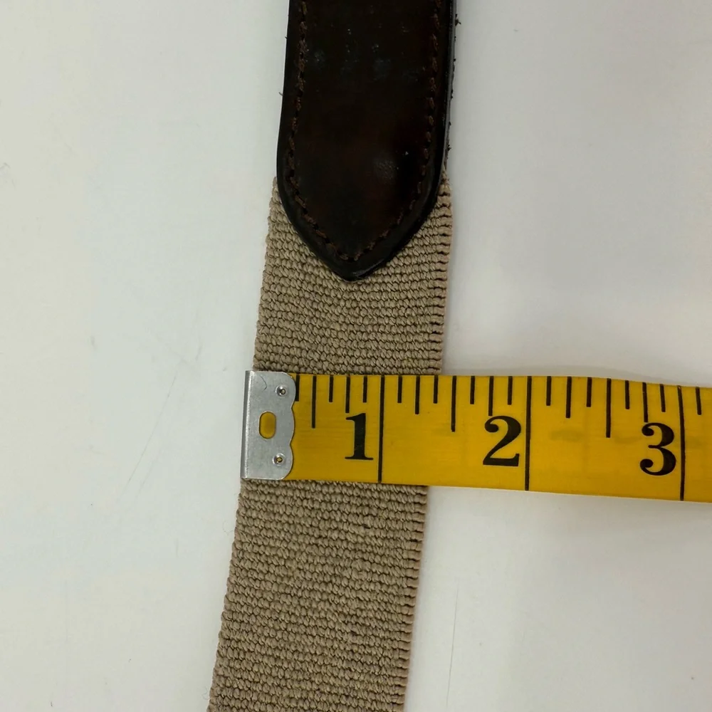 Vintage Eddie Bauer Stretchy & Leather Belt 38/40‎